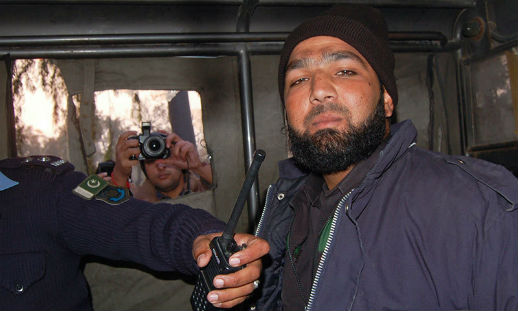Mumtaz Qadri after his arrest following the assassination of Punjab Governor Salman Taseer in 2011.